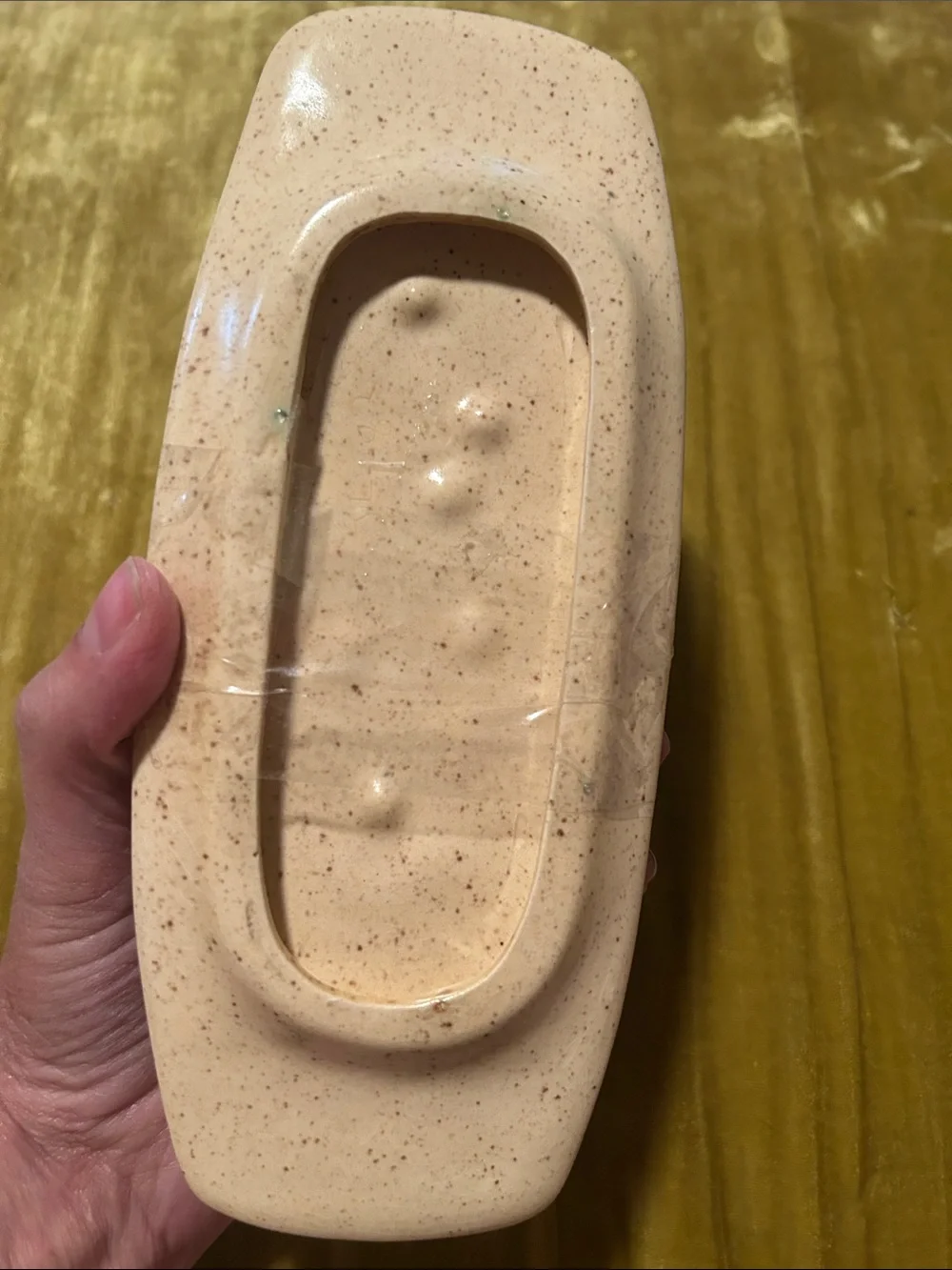vintage arnels Beige mushroom butter dish🍄